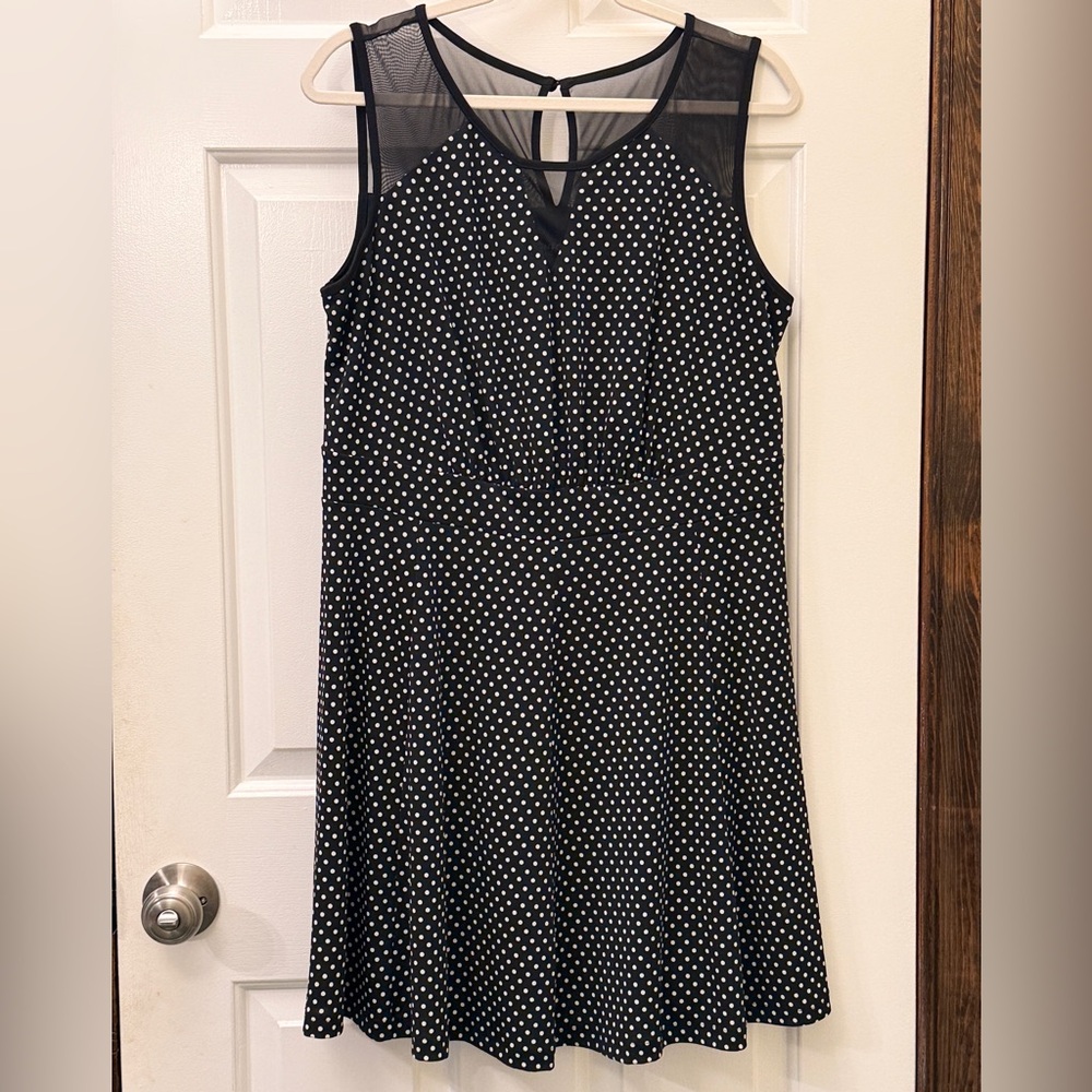 Elegant Black Polka Dot Dress